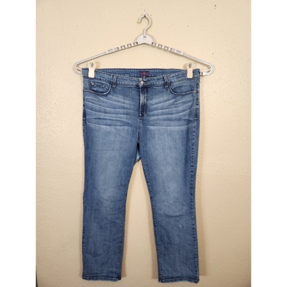 NYDJ Straight Leg‎ Jeans Medium Wash Denim Stretch Womens Size 22W